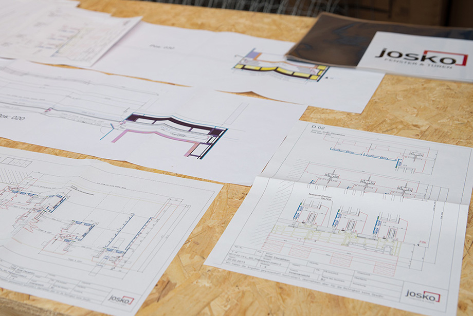 Detailed plans for the windows