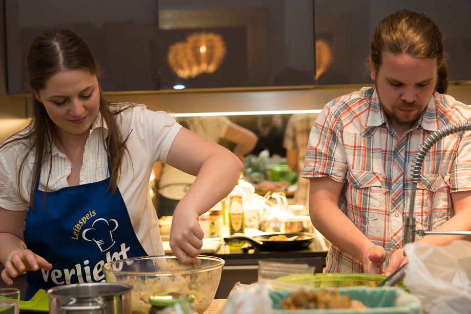 Decathletes cooking along