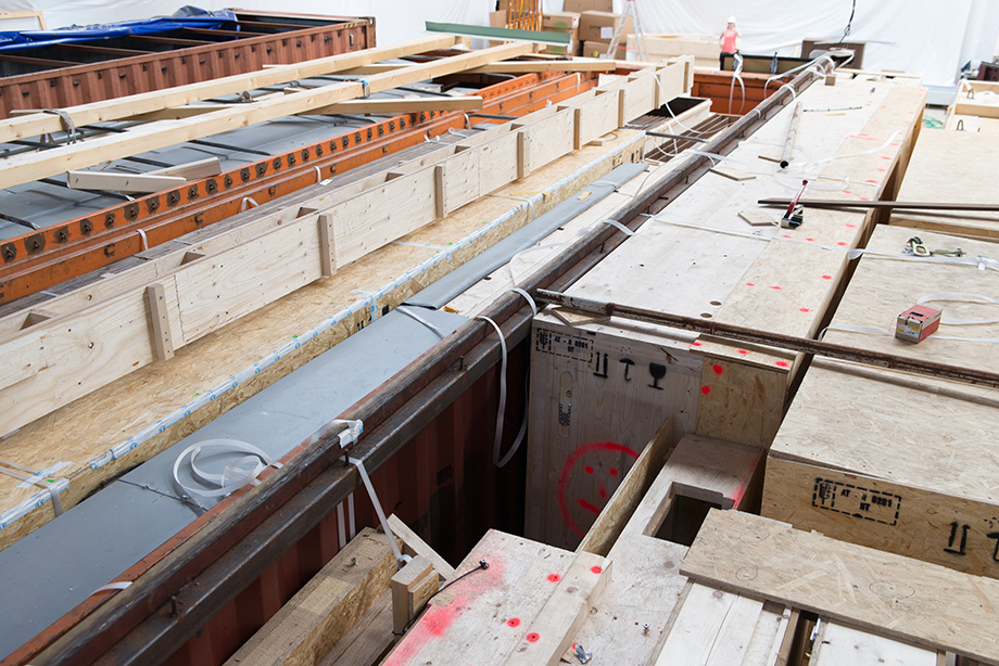 A view of extremely full containers