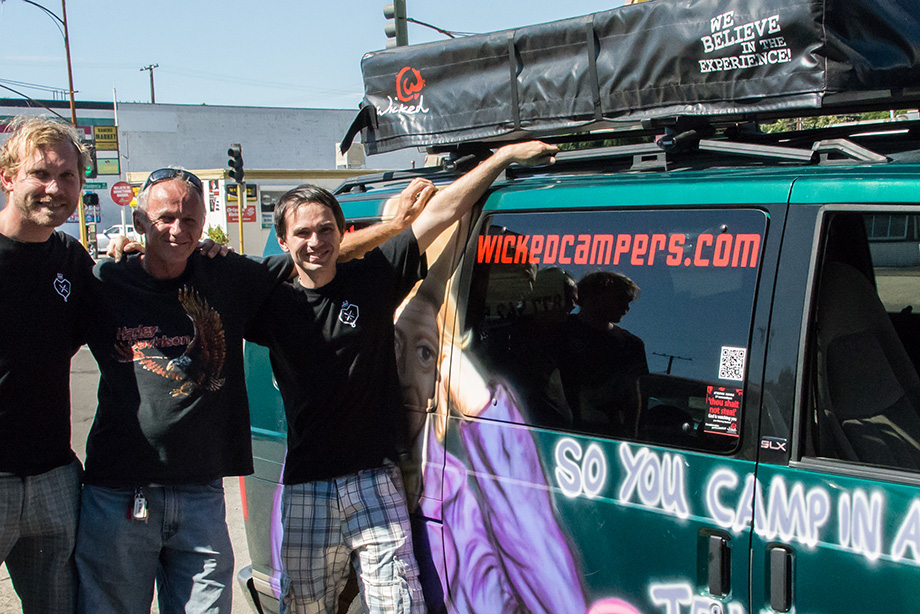 Thanks to our sponsor wicked camper.